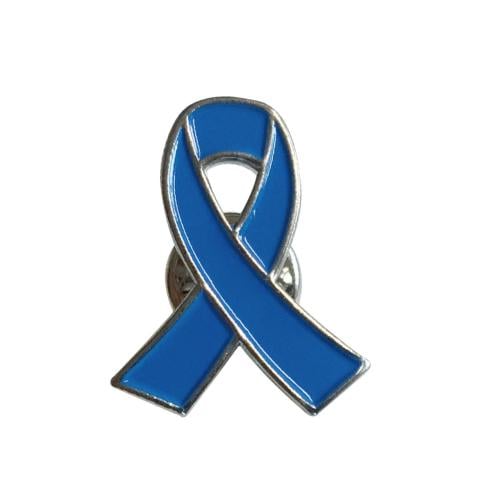 Brooch or blue ribbon pin for colon cancer awareness | Good Doctor