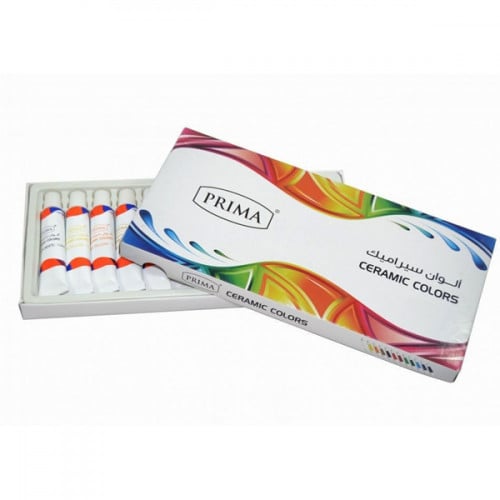 ألوان سيراميك بريما 12 مل عدد 12 لون