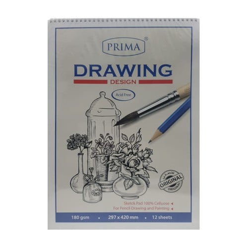 كراس رسم كانسون حجم A3 عدد 12 ورقة 180 جرام بريما