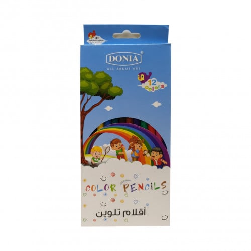 ألوان خشبية كبيرة 12 لون دنيا