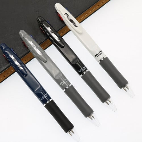 اقلام حبر جاف لونين أزرق وأحمر عدد 4 أقلام ‎ ‎0.7‎ MM‎رأس فضي