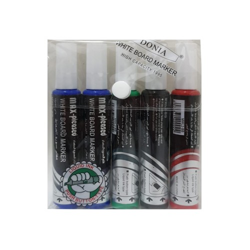 طقم أقلام سبورة عدد 5 أقلام ضغاط عالي الجودة دنيا