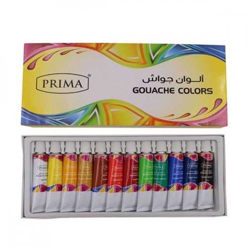 ألوان جواش بريما 12 مل عدد 12 لون