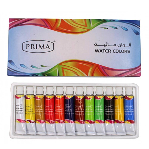 ألوان مائية بريما 12 مل عدد 12 لون