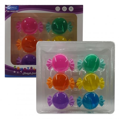 مجموعة صلصال كريستال سلايم عدد 6 دنيا