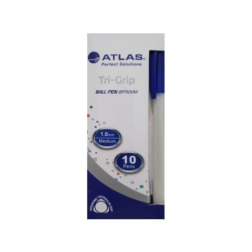 بكت أقلام حبر 1.0 مل 10 قلم اللون الأزرق أطلس