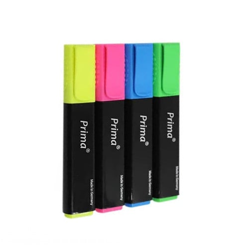 قلم تظهير بريما طقم 4 ألوان