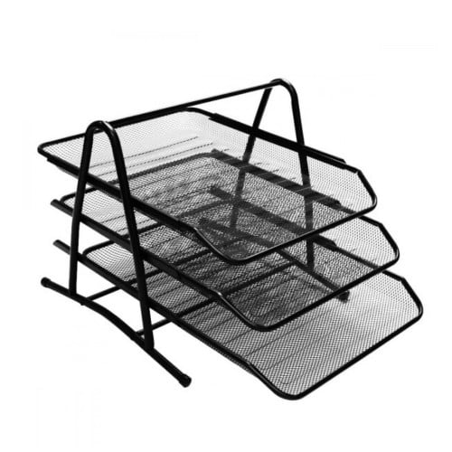 حاوية مستندات مكتبية بريما 3 رفوف A4 اللون الأسود
