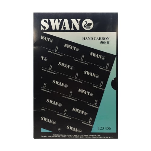 كربون يدوي عدد 100 حبة حجم 21×33 سم اللون الأسود سوان