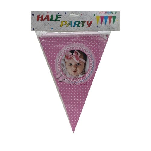 تعليقة مثلثات زينة مواليد بنات