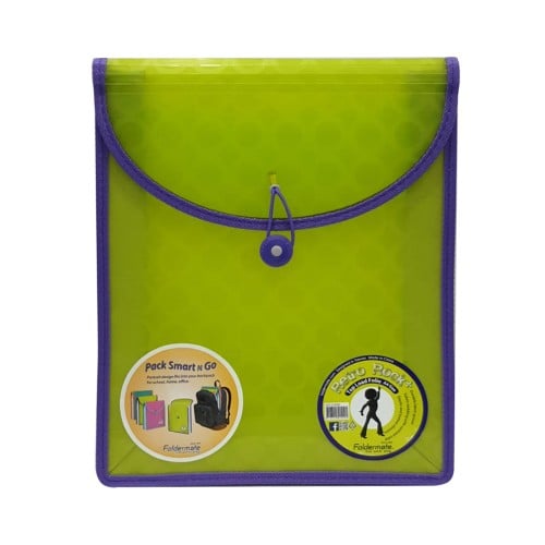 ملف جيب واحد حلقة مطاط  حجم A4 اللون الأصفر فولدرميت