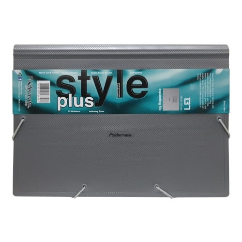 حقيبة ملفات اللون الفضي 13 جيب مقاس A4 فولدرميت