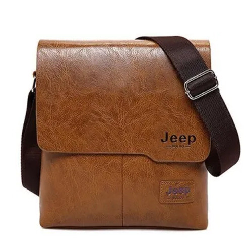 حقيبة كتف صغيرة JEEP شنطة كروس رجالية اللون البني
