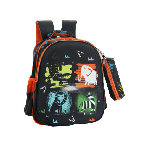 حقيبة ظهر طفولية صغيرة ولادي 14 انش 3 جيب مع مقلمة بريما