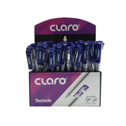 بكت أقلام حبر 0.7 مل 50 قلم اللون الأزرق كلارو