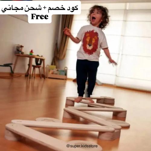 كولكشن ( عارضة التوازن ( خشبي سادة ) + خطوة التوازن )