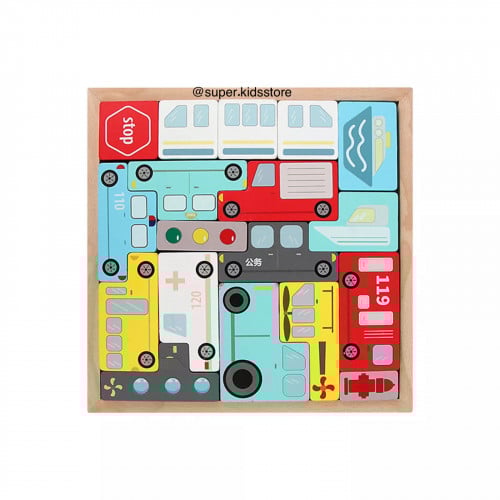 بازل مجسمات المواصلات الخشبية