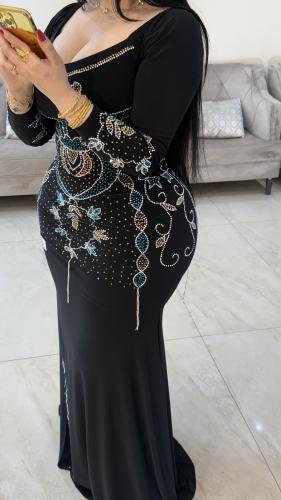 فستان اسود كرستال