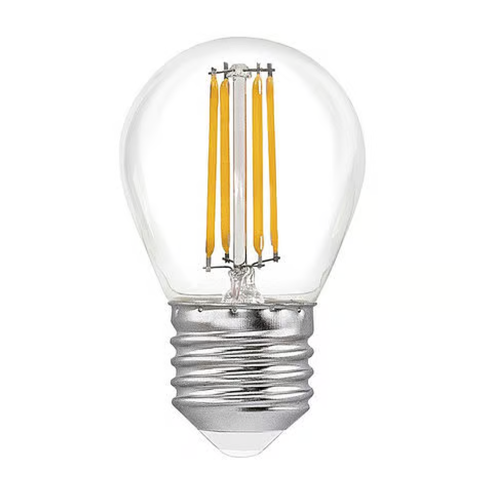 لمبة كروي شفاف LED بقدرة 4 واط باللون الأصفر