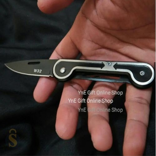 سكين مطوى W32 المتوفر اللون الاسود