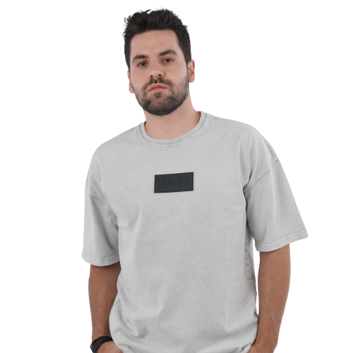 T-shirt - dark logo - grey