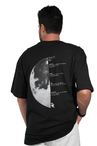 T-shirt - with moon logo - black