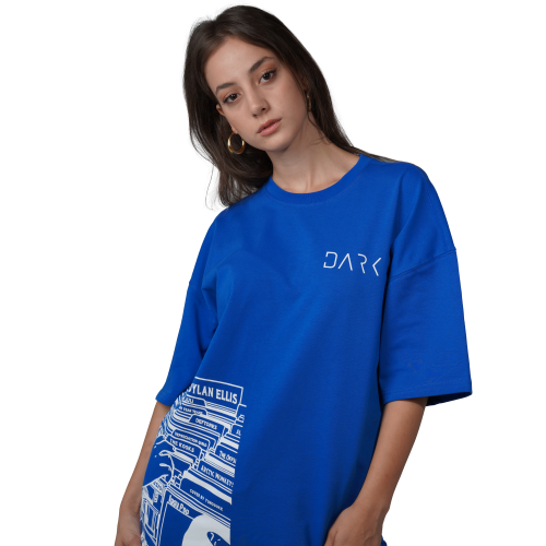 T-shirt - blue - with a distinctive character