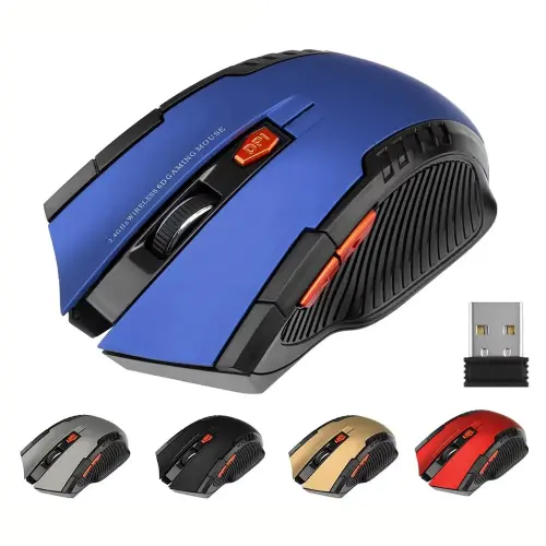 2.4G ماوس لاسلكي USB استقبال 6 أزرار المهنية الفأر...