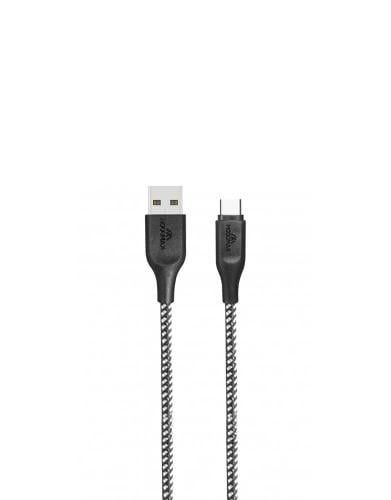 كيبل شحن ومزامنة USB الى Type-C من MOOGMAX | قماش...