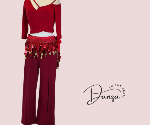 Red Pants with front slit