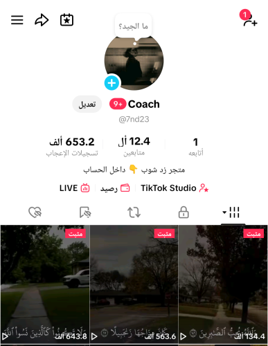 حساب تيك توك 12.4K