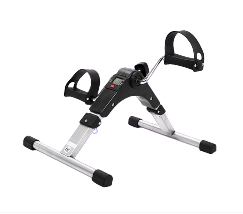جهاز تمرين منزلي صغير قابل للطي مزود ببدالات وشاشة LCD