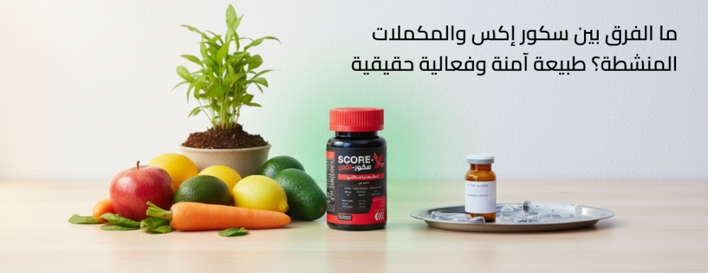 ما الفرق بين سكور إكس والمكملات المنشطة؟ طبيعة آمنة وفعالية حقيقية