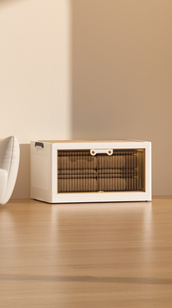 أدراج تخزين بلاستيكية قابلة للطي مقاس صغير سهلة التركيب