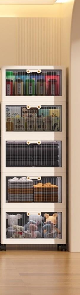 أدراج تخزين بلاستيكية قابلة للطي مقاس صغير سهلة التركيب