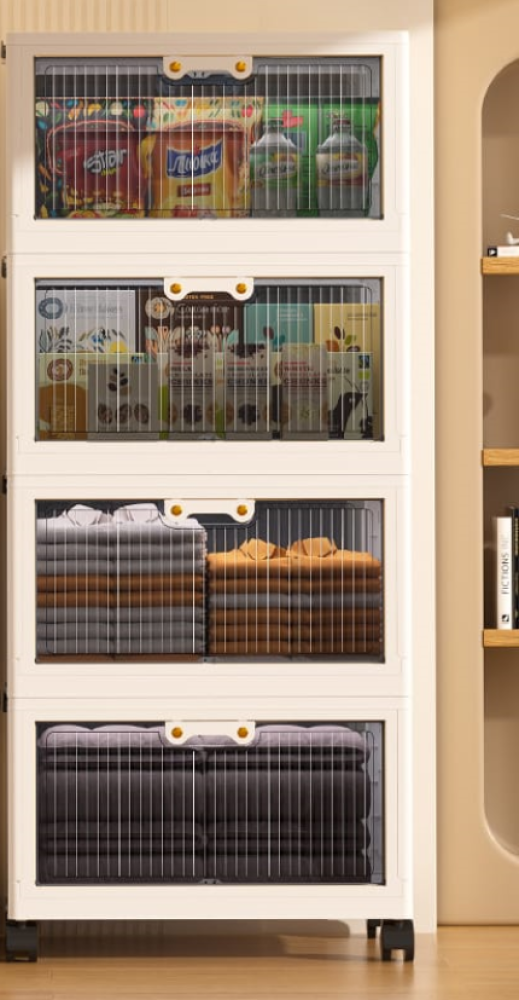 أدراج تخزين بلاستيكية قابلة للطي مقاس صغير سهلة التركيب