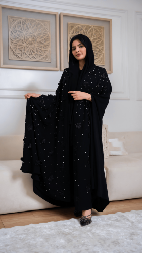 عباية حرير اللؤلؤ