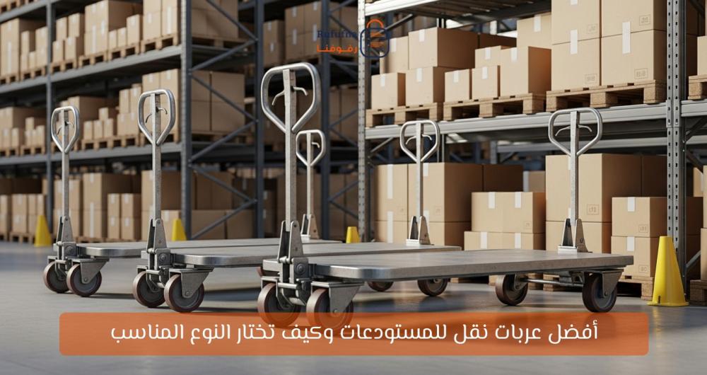أفضل عربات نقل للمستودعات وكيف تختار النوع المناسب - رفوفنا