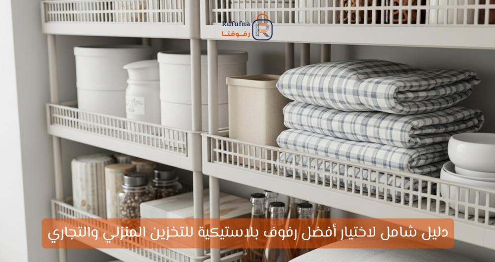رفوف بلاستيكية متعددة الاستخدامات للتخزين المنزلي - رفوفنا