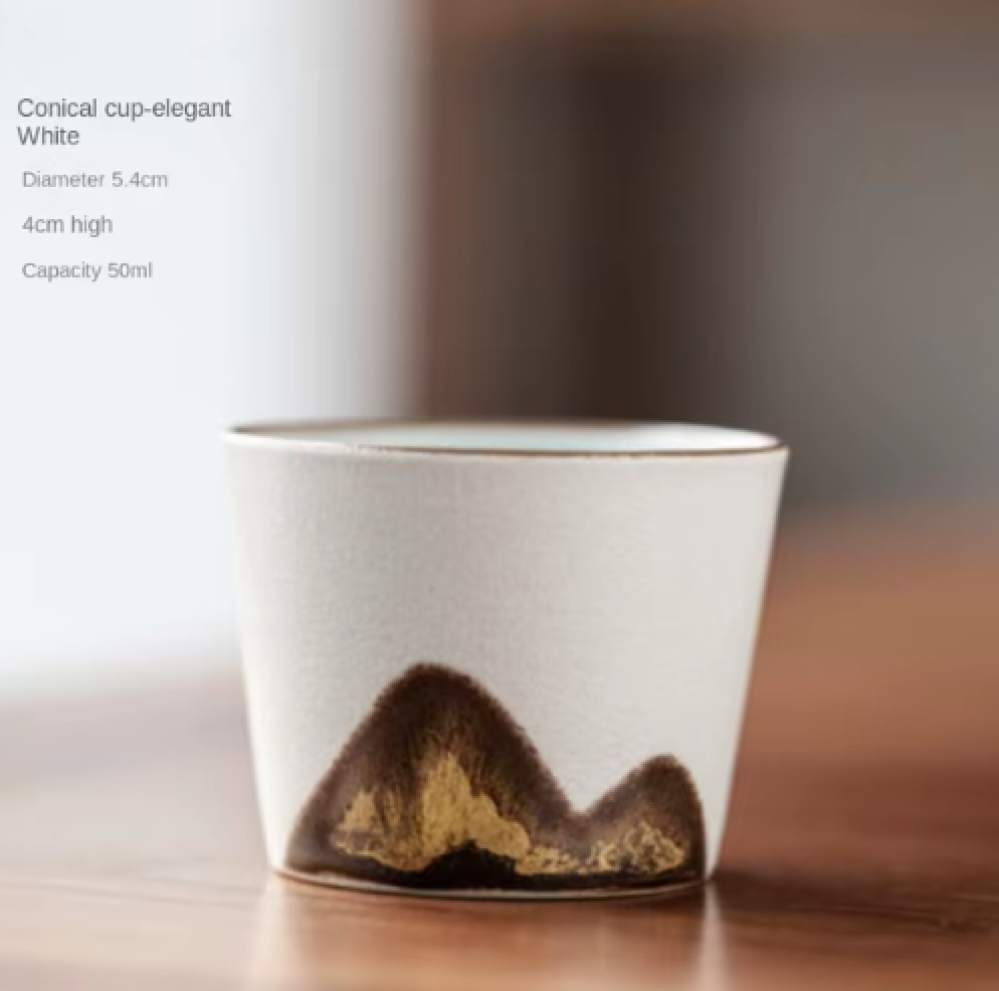 White-Conical Cup