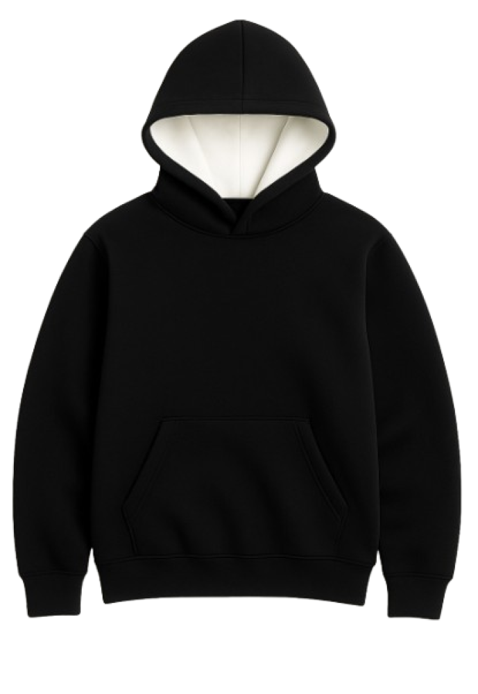 بلوفر اسود دبل كاب product image