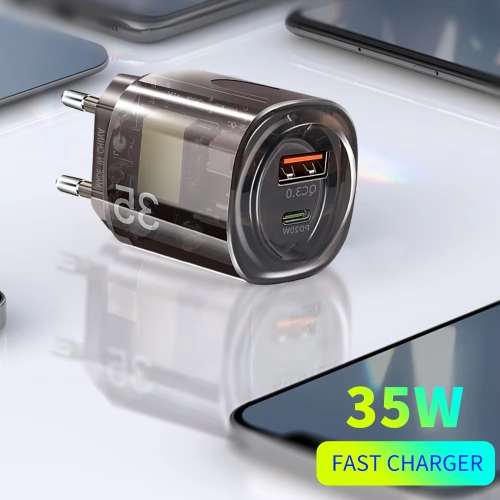 شاحن USB PD بقدرة 35 وات، شاحن ميكا سريع الشحن