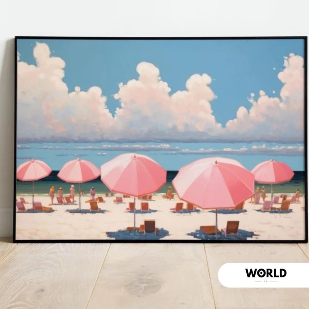 لوحه منظر شاطئ