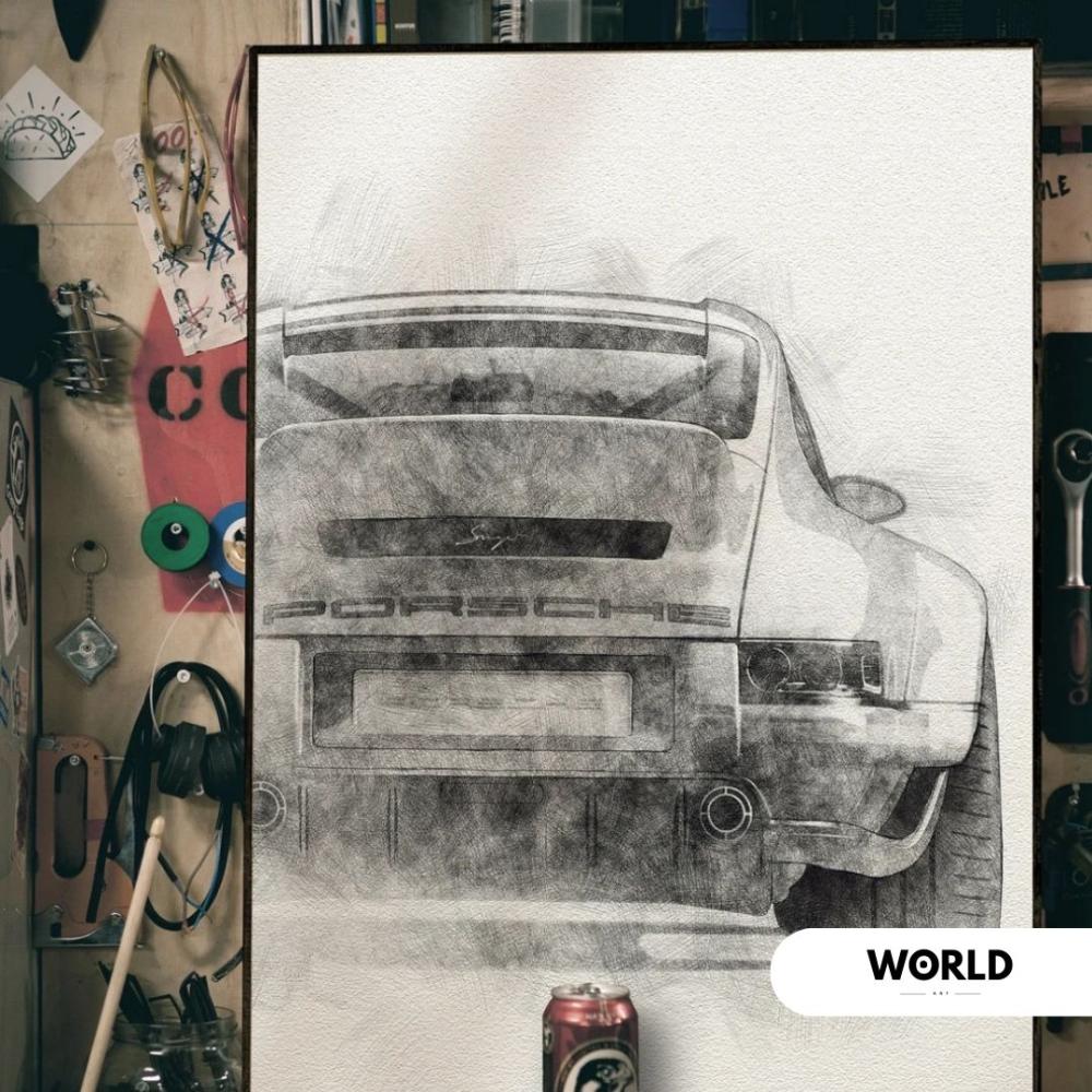 لوحه بتصميم سيارة