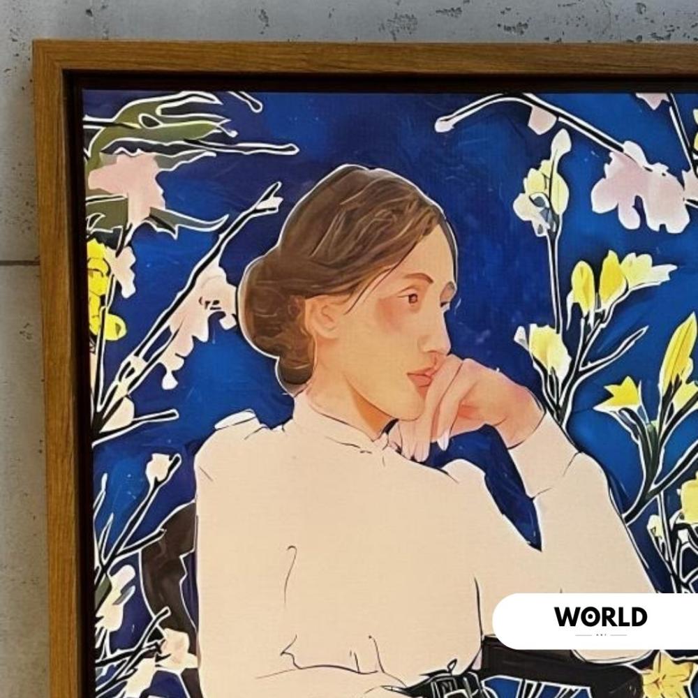 لوحة جدارية امراه تضيف لمسة جمال