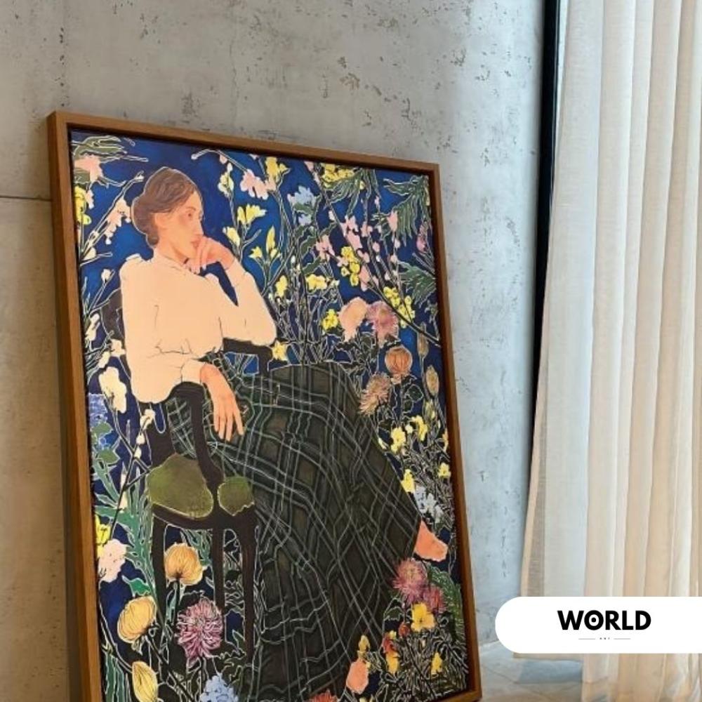 لوحة جدارية امراه تضيف لمسة جمال