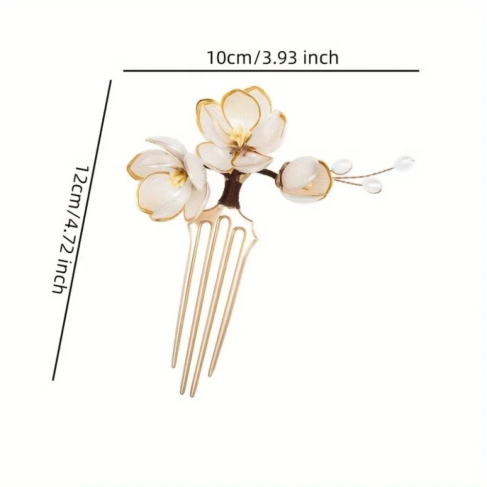 مشبك شعر أنيق من خليط معدني ذهبي