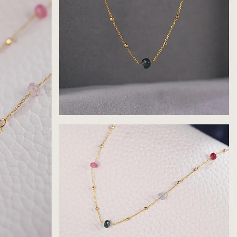 قلاده عصرية بالحجر الطبيعي