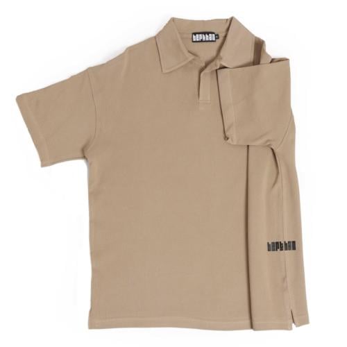 brown polo shirt