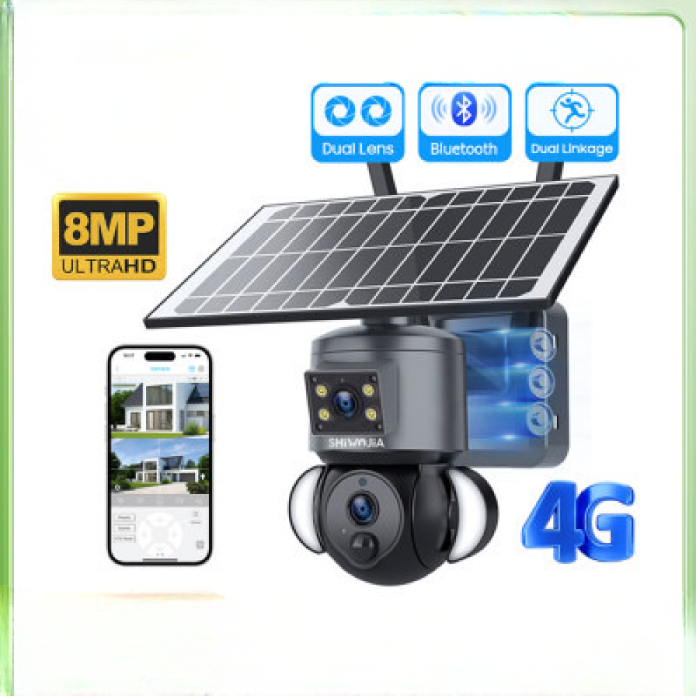 كاميرا SHIWOJIA بالطاقة الشمسية 4G
